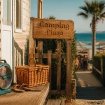 Camping Montpellier plage près de la mer, mobil-home dans un camping près de Palavas.