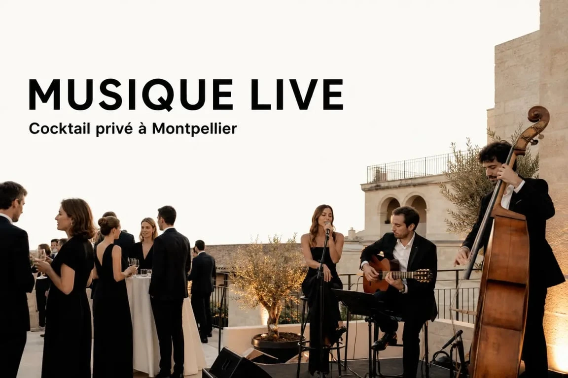 Groupe de musique Montpellier en live lors d’un cocktail élégant