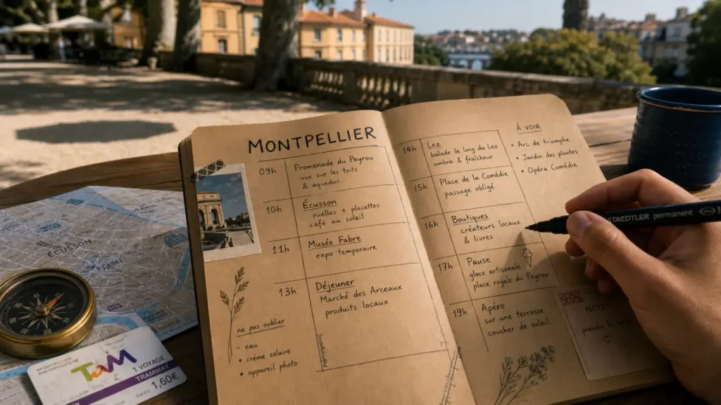planning montpellier 48h sans courir entre Écusson, tram et bord de mer