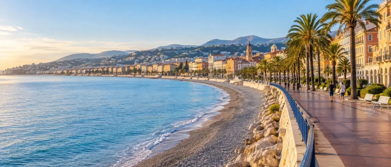 Week-end sud de France sur la Promenade des Anglais à Nice