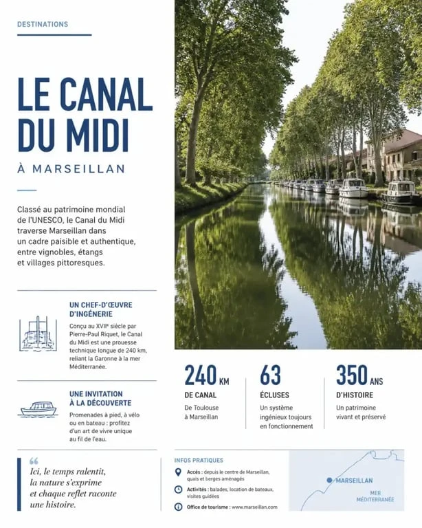Balade le long du Canal du Midi à Marseillan ce week-end