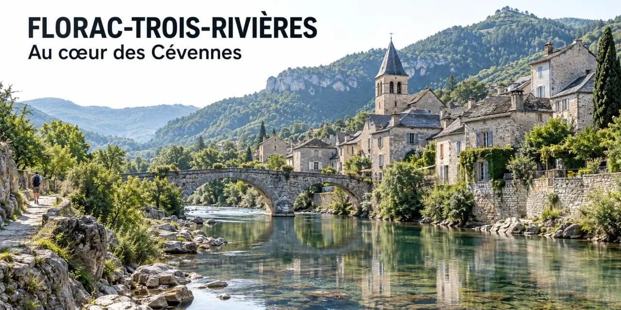 Florac-Trois-Rivières parmi les plus beaux villages des Cévennes au bord de la rivière