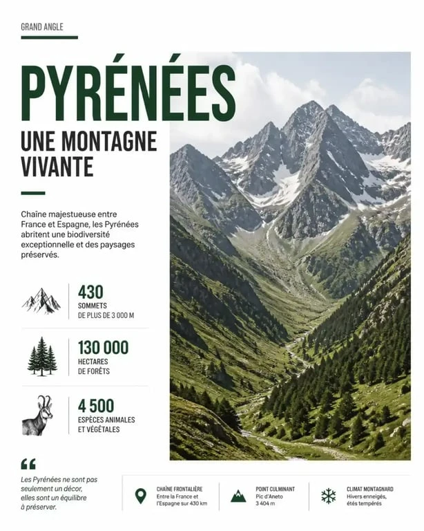 Paysage des Pyrénées pour un week end en Occitanie