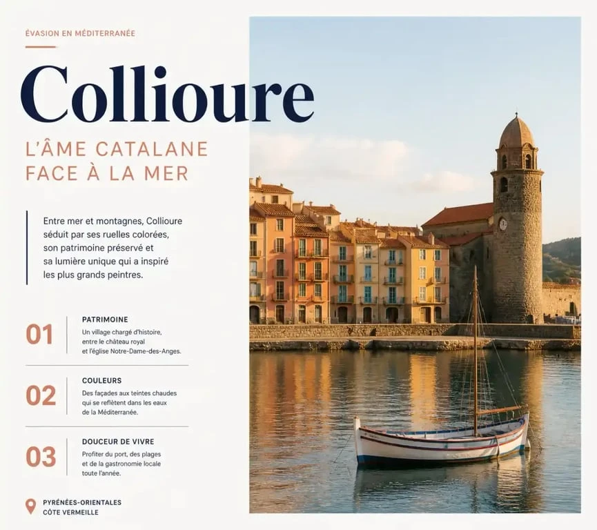 Port de Collioure pour un week end en Occitanie