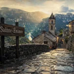 Les plus beaux villages des Cévennes : Sainte-Énimie, calade de schiste