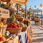 Marchés Narbonne Plage : marché estival sur le front de mer