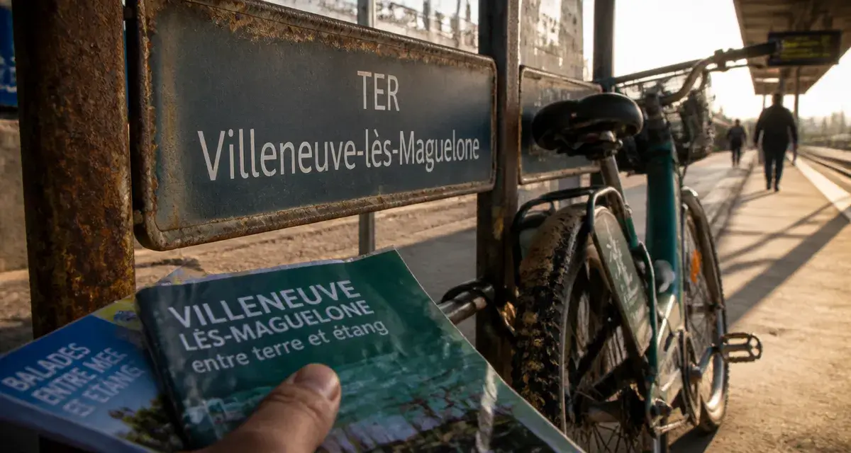 Montpellier plage distance : quai TER Saint-Roch et vélo près de la gare