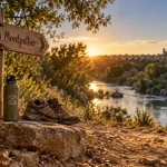 Rando Montpellier au bord du Lez golden hour
