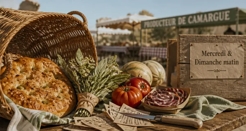 Aigues-Mortes marché : mercredi et dimanche matin (Camargue)