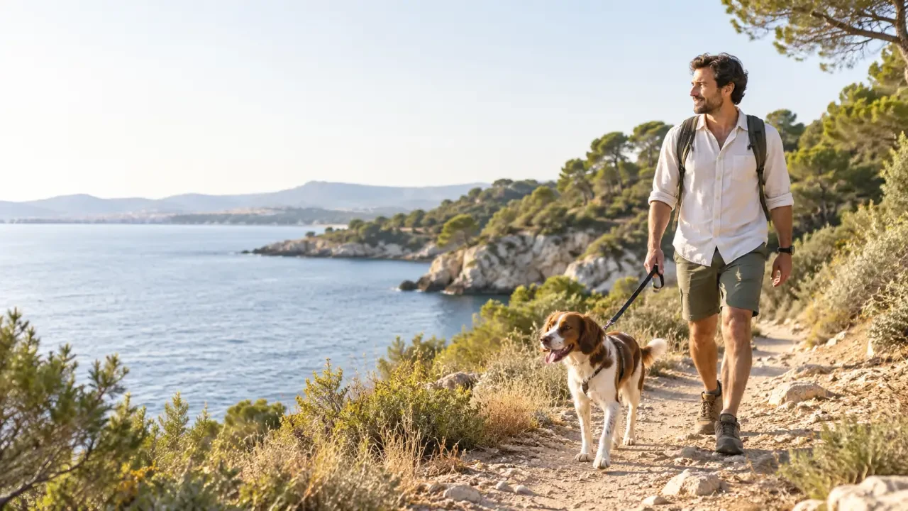 Balade chien Montpellier près d’un lac ou d’un espace naturel