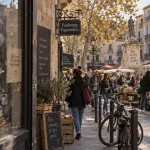 Montpellier figuerolle : marché vivant et commerces près de la place